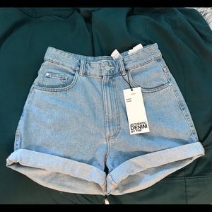 Zara Mom Fit Hi-Rise Shorts